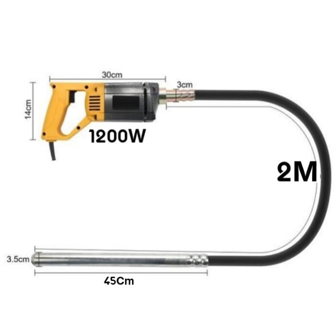 هزاز  البيطون الخرسانة 1200 واط + فليكسيبل 2 متر
