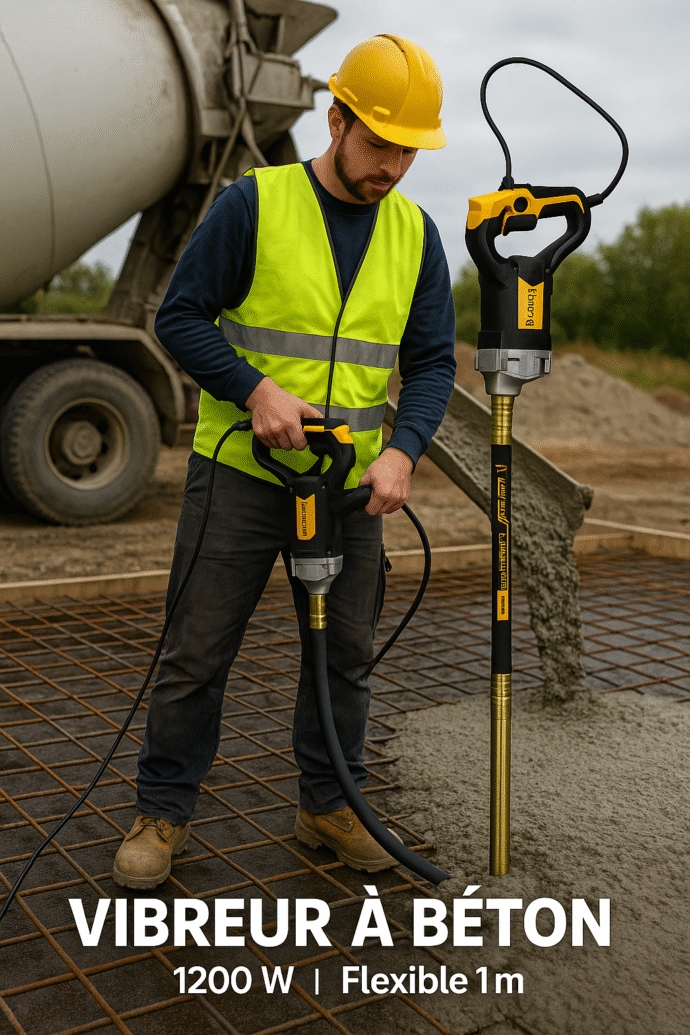 Vibreur a Béton 1200W+Flixble 1M
